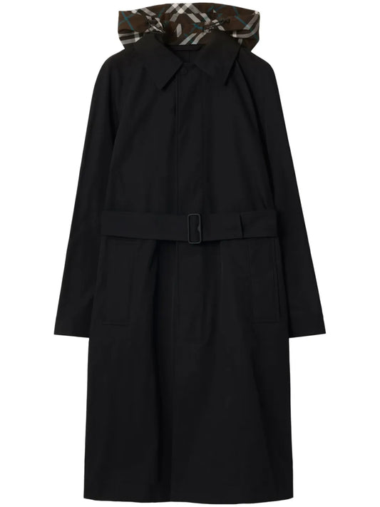 Concealed-Hood Raincoat