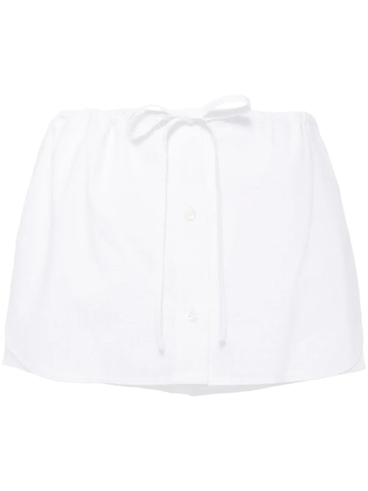 Crystal-Embellished Cotton Skort