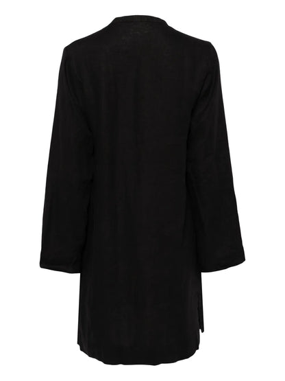 Linen Pin-Tuck Dress