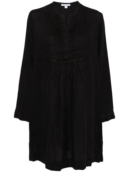 Linen Pin-Tuck Dress