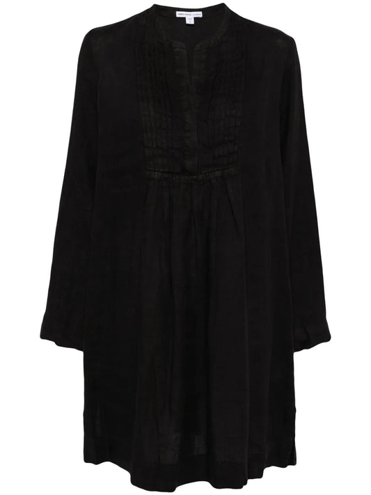 Linen Pin-Tuck Dress