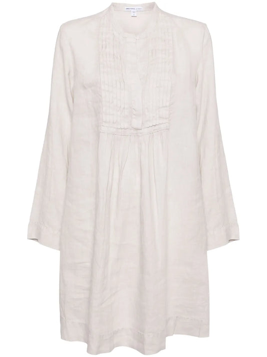 Linen Pin-Tuck Dress