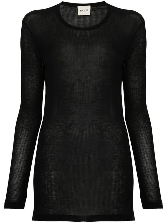 Ribbed Long-Sleeve Top