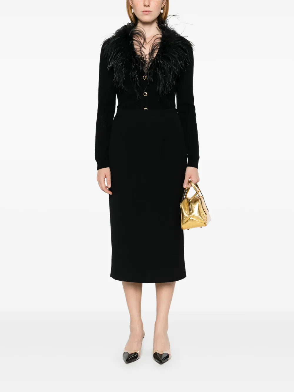 Virgin Wool Midi Skirt