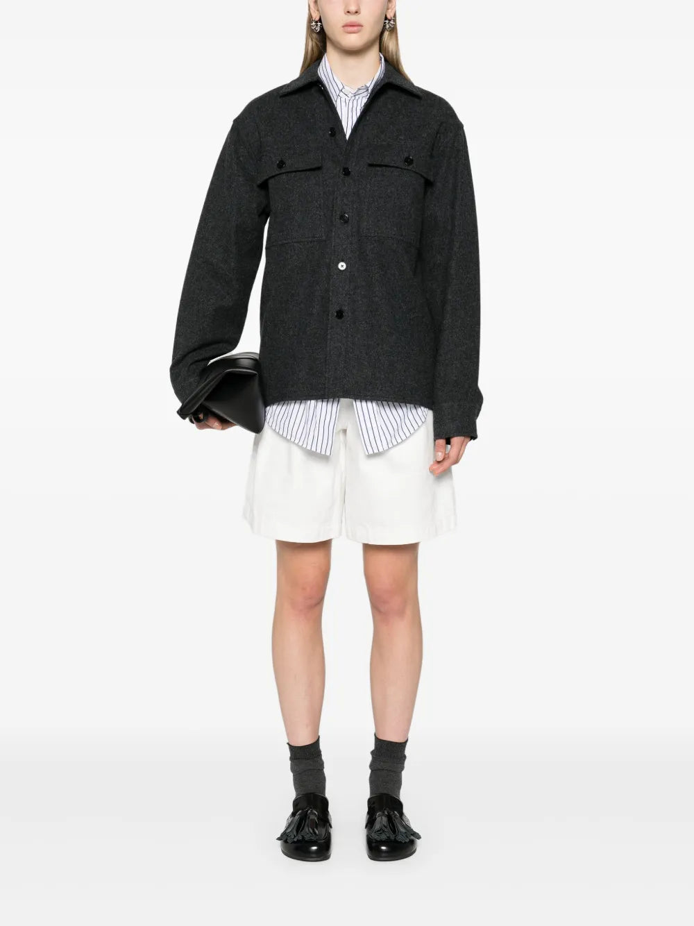 + Mélange Flannel Overshirt