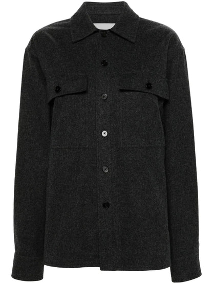 + Mélange Flannel Overshirt