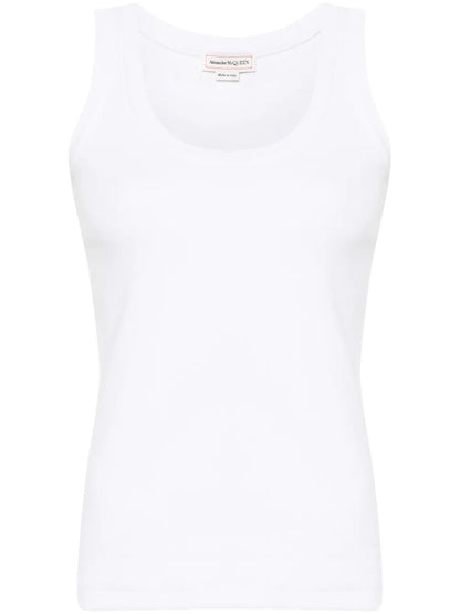 Logo-Embroidered Ribbed Tank Top