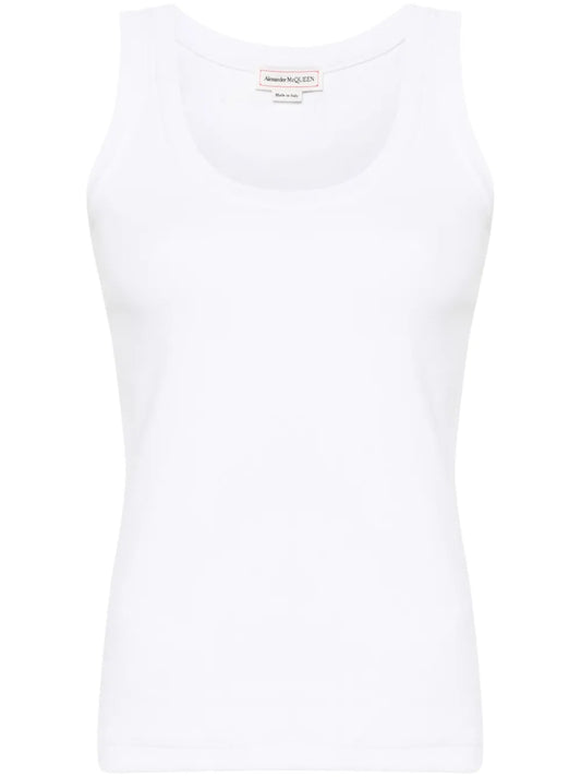 Logo-Embroidered Ribbed Tank Top