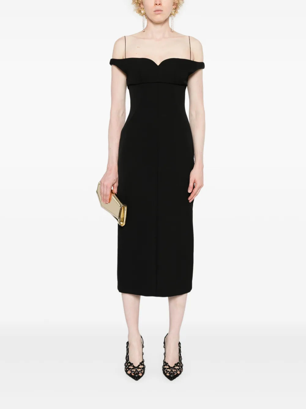 Off-Shoulder Midi Dress