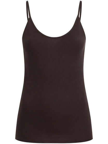 Fine-Ribbed Tank Top
