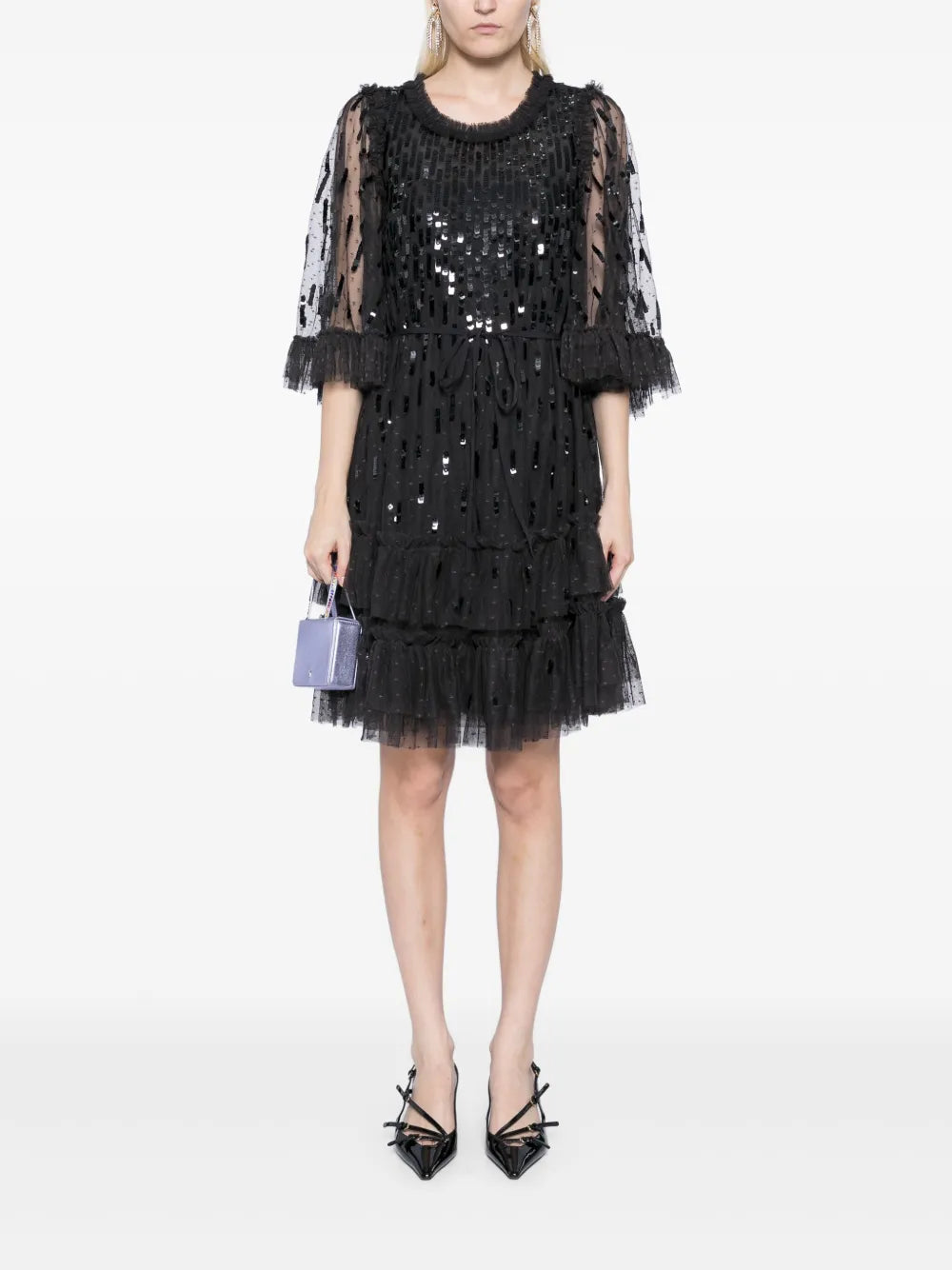 Sequined Ruffle Dress
