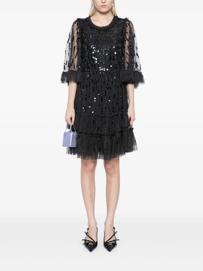 Sequined Ruffle Dress