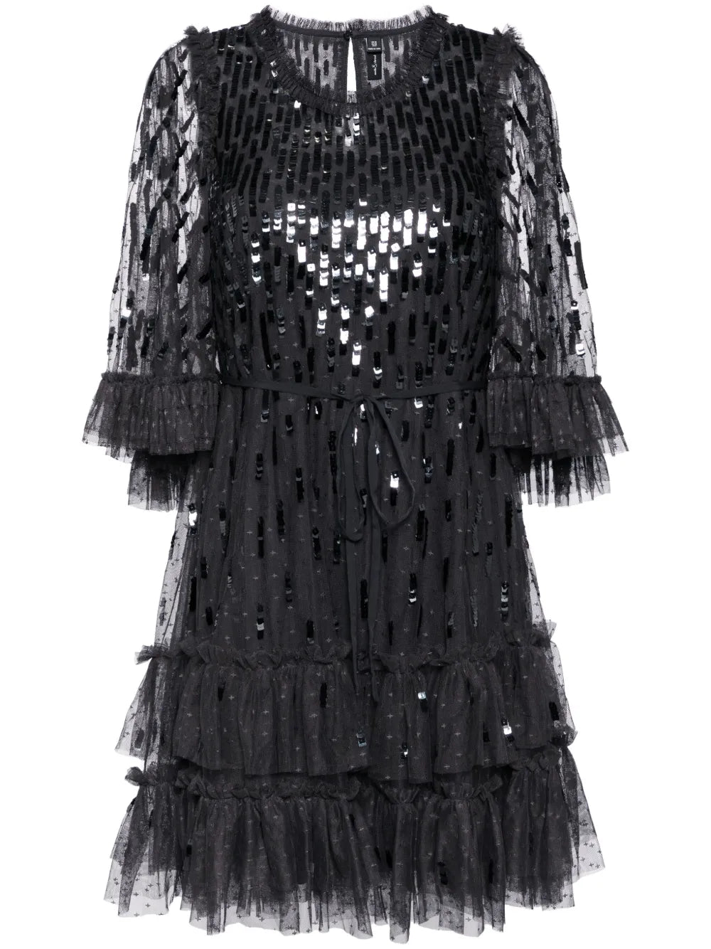 Sequined Ruffle Dress