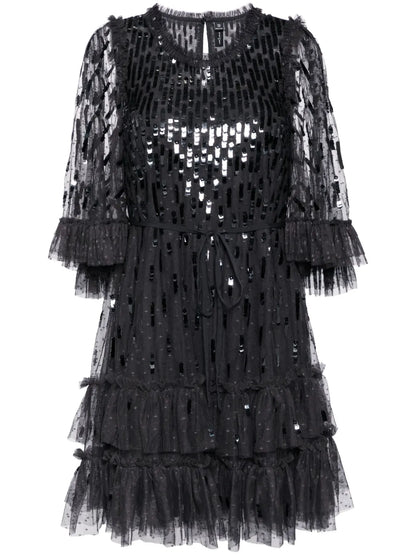 Sequined Ruffle Dress