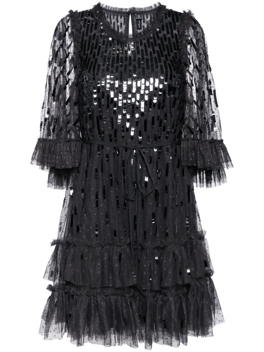 Sequined Ruffle Dress