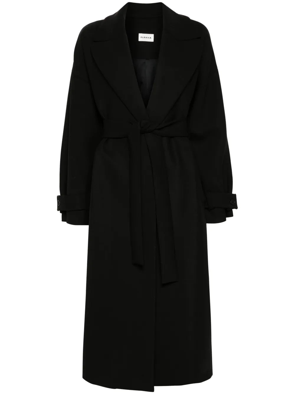 Single-Breasted Belted Coat