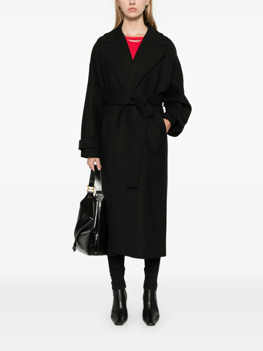 Single-Breasted Belted Coat
