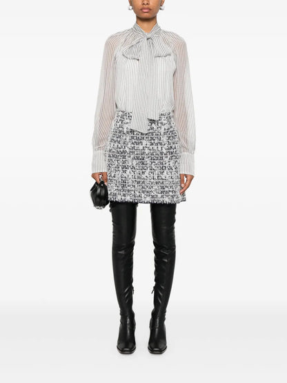 Polka-Dot Silk Blouse