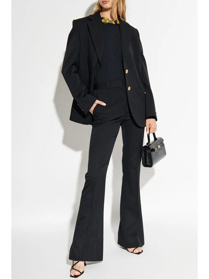 Logo-Appliqué Single-Breasted Blazer