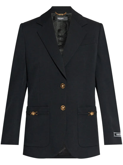 Logo-Appliqué Single-Breasted Blazer