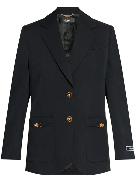 Logo-Appliqué Single-Breasted Blazer