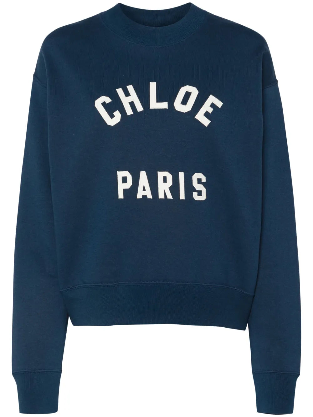 Mock-Neck Logo-Patch Sweatshirt
