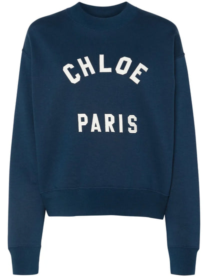 Mock-Neck Logo-Patch Sweatshirt
