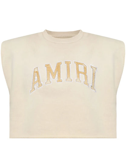 Logo-Print Cropped Tank Top