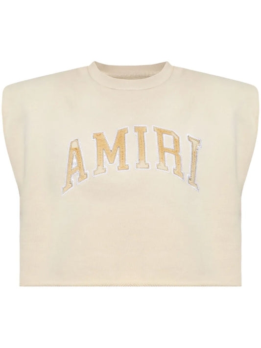 Logo-Print Cropped Tank Top