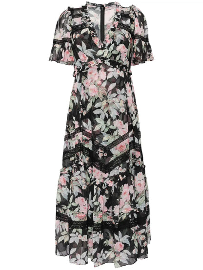 Floral-Print Midi Dress