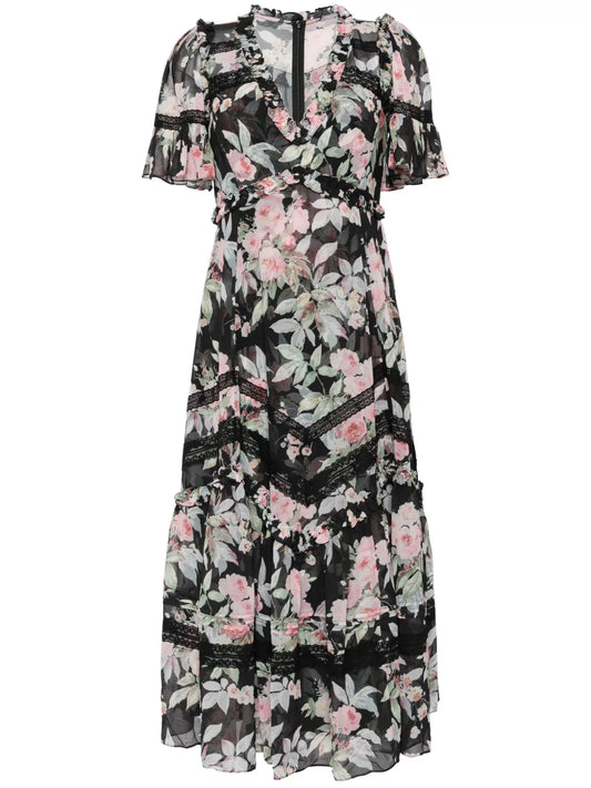Floral-Print Midi Dress
