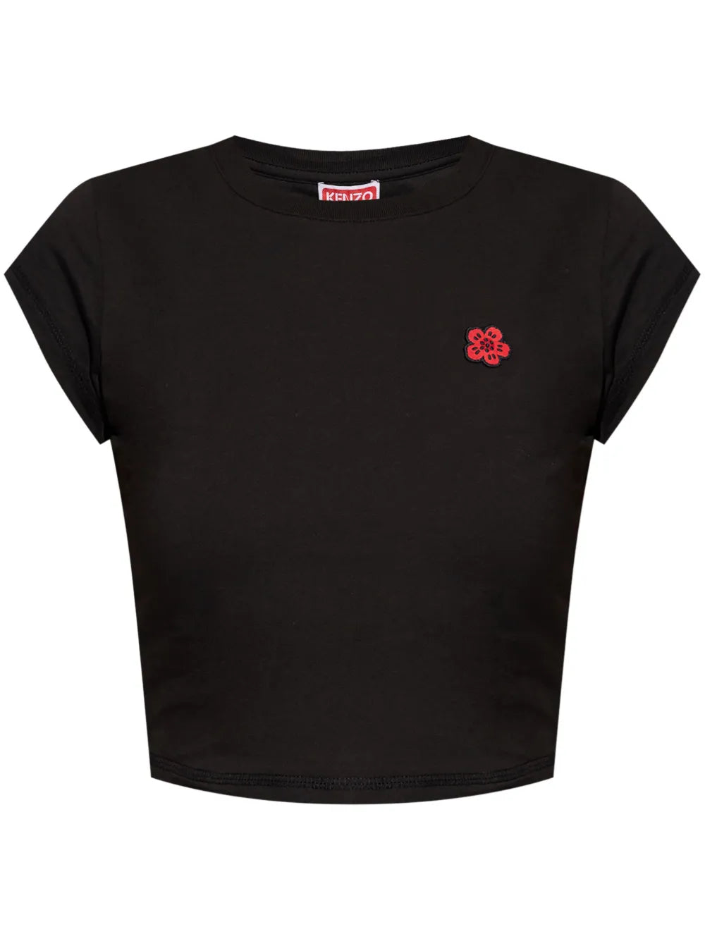 Boke Flower Cropped Embroidered T-Shirt