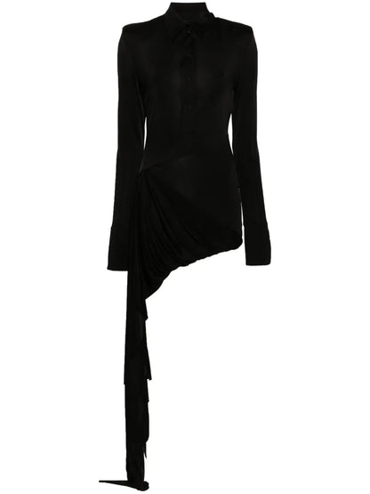 Long-Sleeve Asymmetric Dress