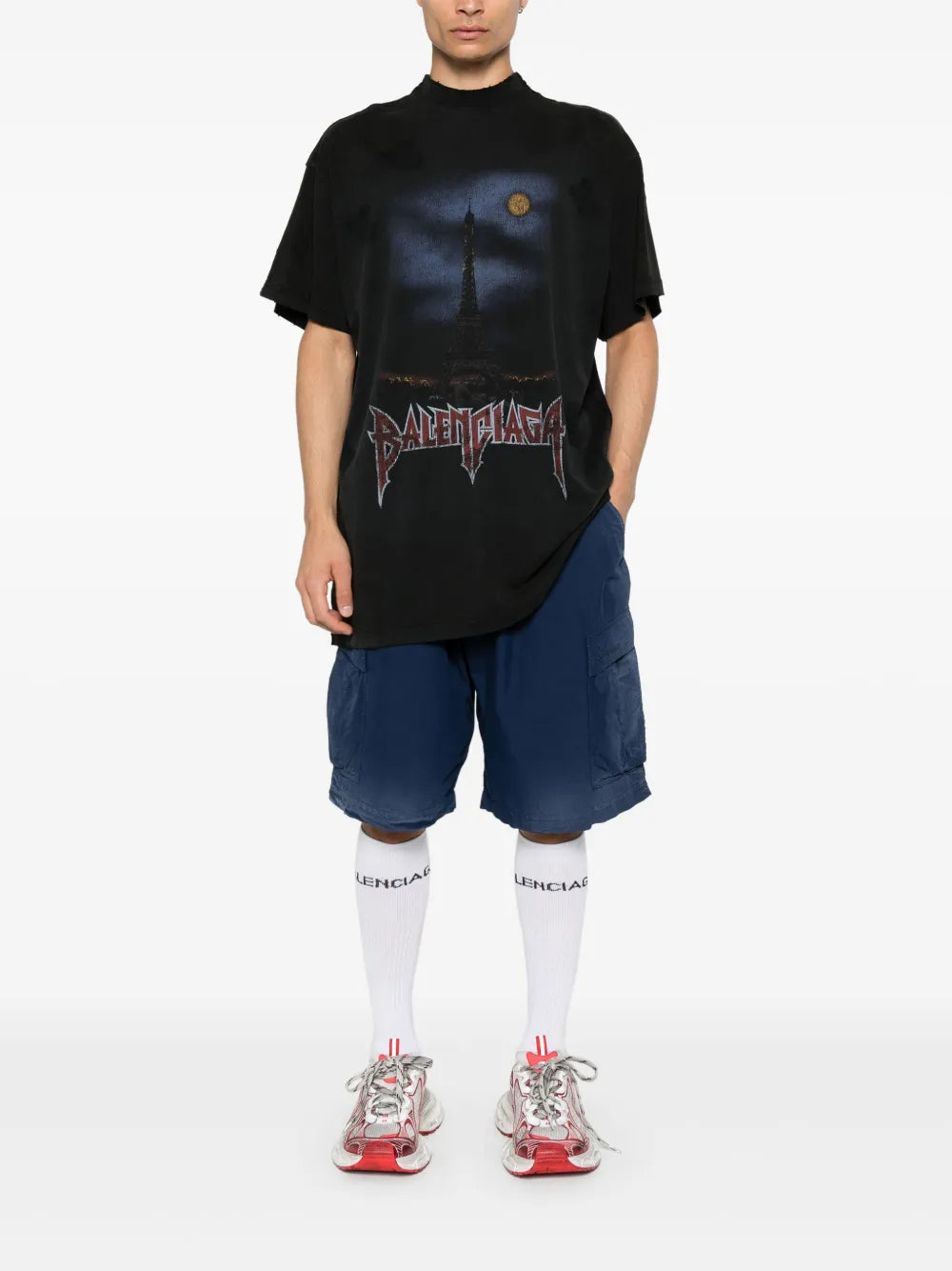Logo-Embroidered Cargo Shorts