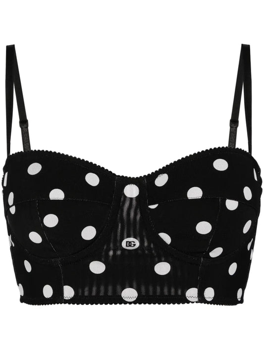Polka-Dot Bralette Top
