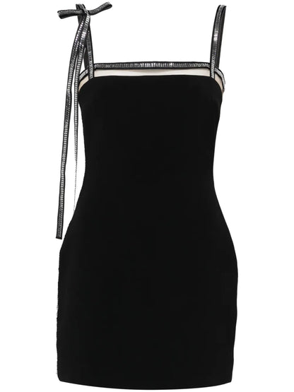 Crystal-Embellished Mini Dress