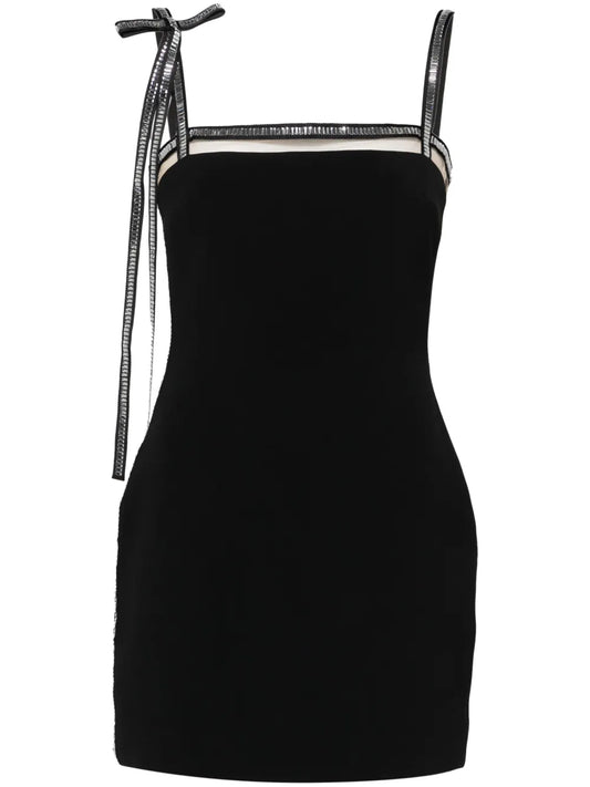 Crystal-Embellished Mini Dress