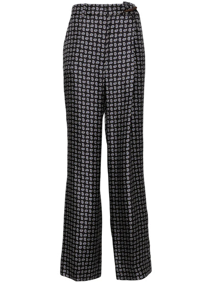 High-Waist Twill Pants