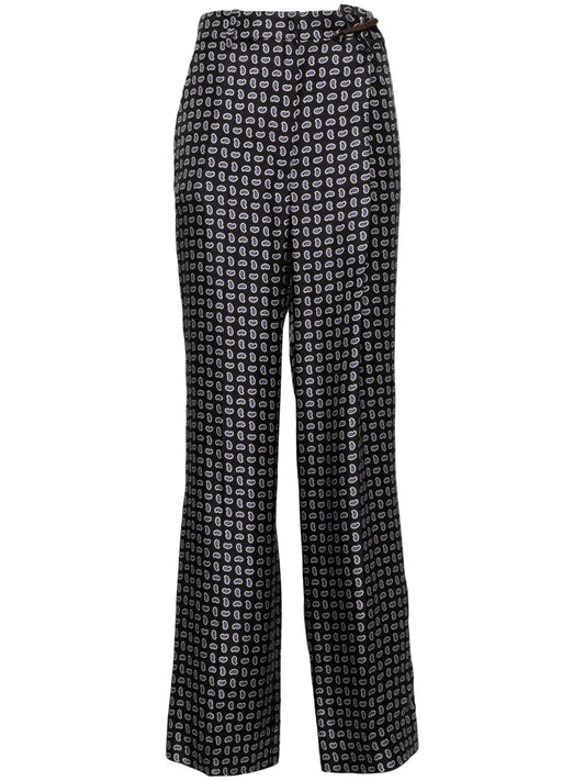 High-Waist Twill Pants