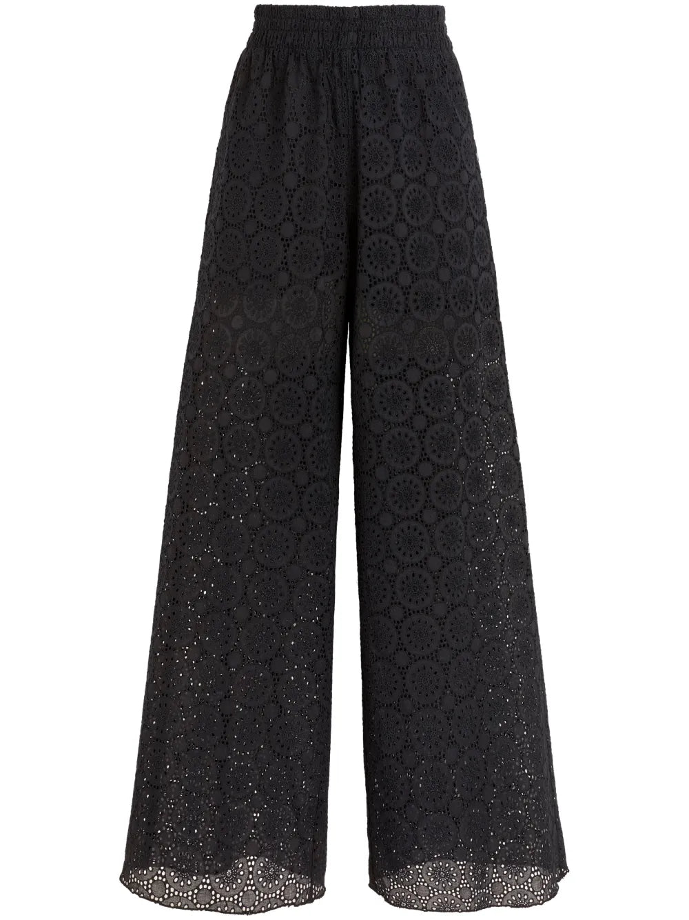 Broderie-Anglaise Cotton Palazzo Pants