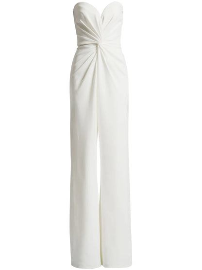 Twist-Front Sweetheart Neck Jumpsuit