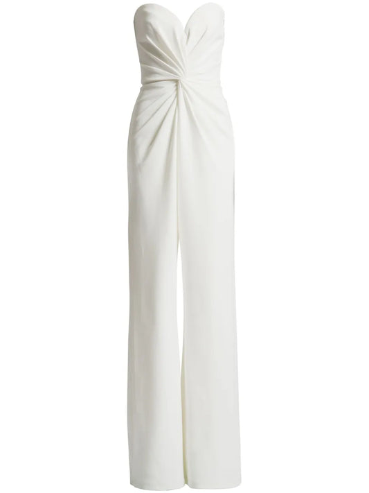 Twist-Front Sweetheart Neck Jumpsuit