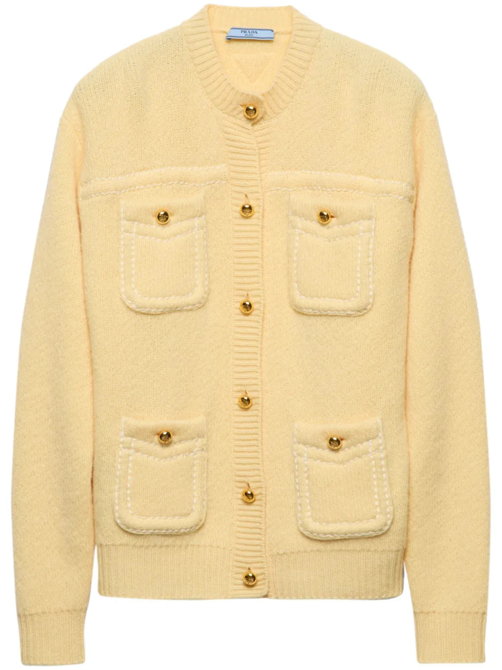 Multiple-Pockets Cashmere Cardigan