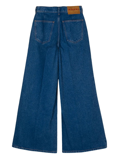 Organic-Cotton Wide-Leg Jeans