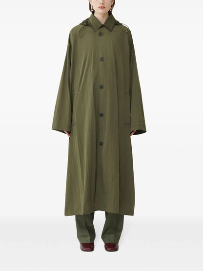 Hooded Technical-Jersey Parka Coat