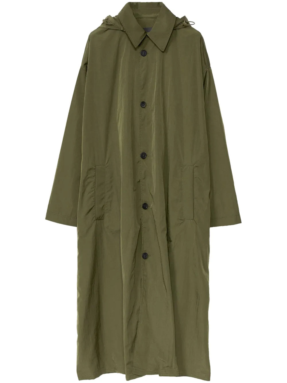 Hooded Technical-Jersey Parka Coat
