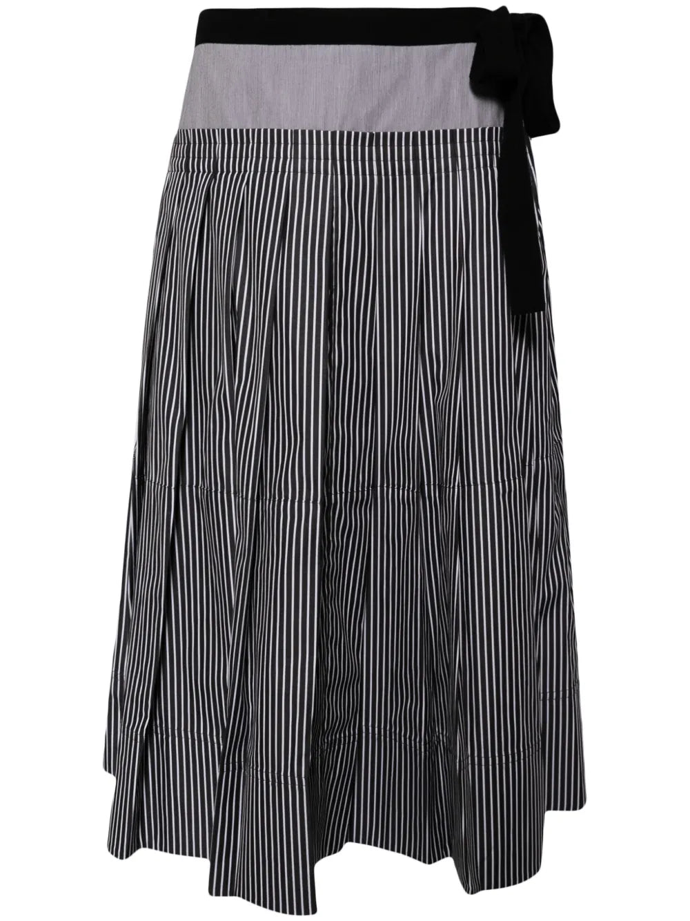 Striped Pleated Skirt