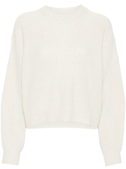 Sequin-Embellished Knitted Jumper