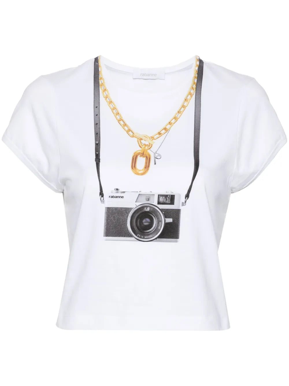 Camera-Print Cotton T-Shirt