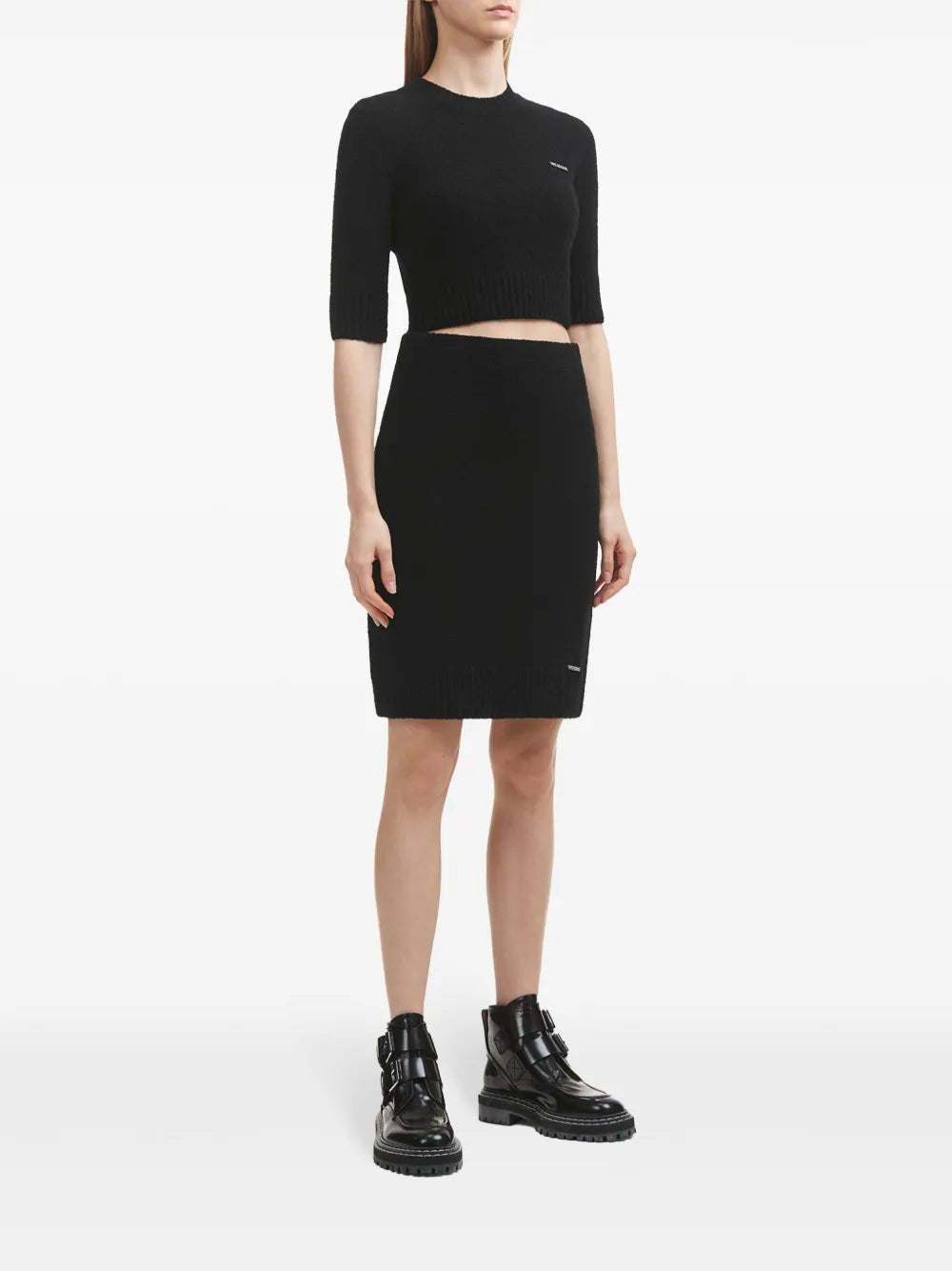 Ribbed High-Waisted Skirt